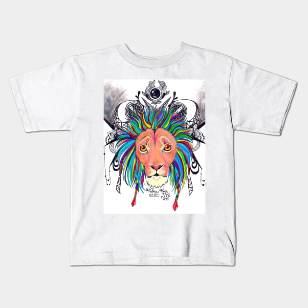 PanteraLeo Kids T-Shirt by Art of V. Cook